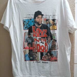 Freeze White Tee with Red and Black Graphic